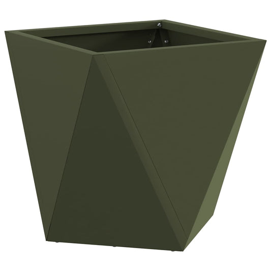Planter Olive Green 30 x 30 x 30 cm Steel