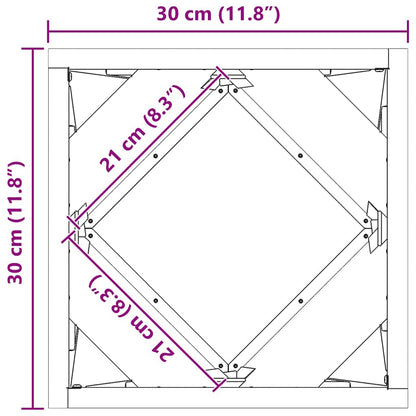 Planter Silver 30 x 30 x 30 cm Stainless Steel