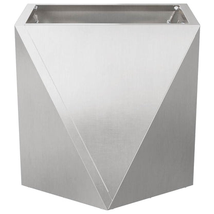 Planter 2 pcs Silver 30 x 30 x 30 cm Stainless Steel