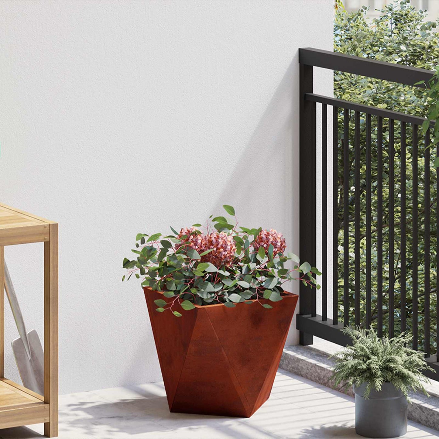 Planter Rusty 30 x 30 x 30 cm Weathering Steel