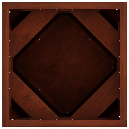 Planter 2 pcs Rusty 30 x 30 x 30 cm Weathering Steel