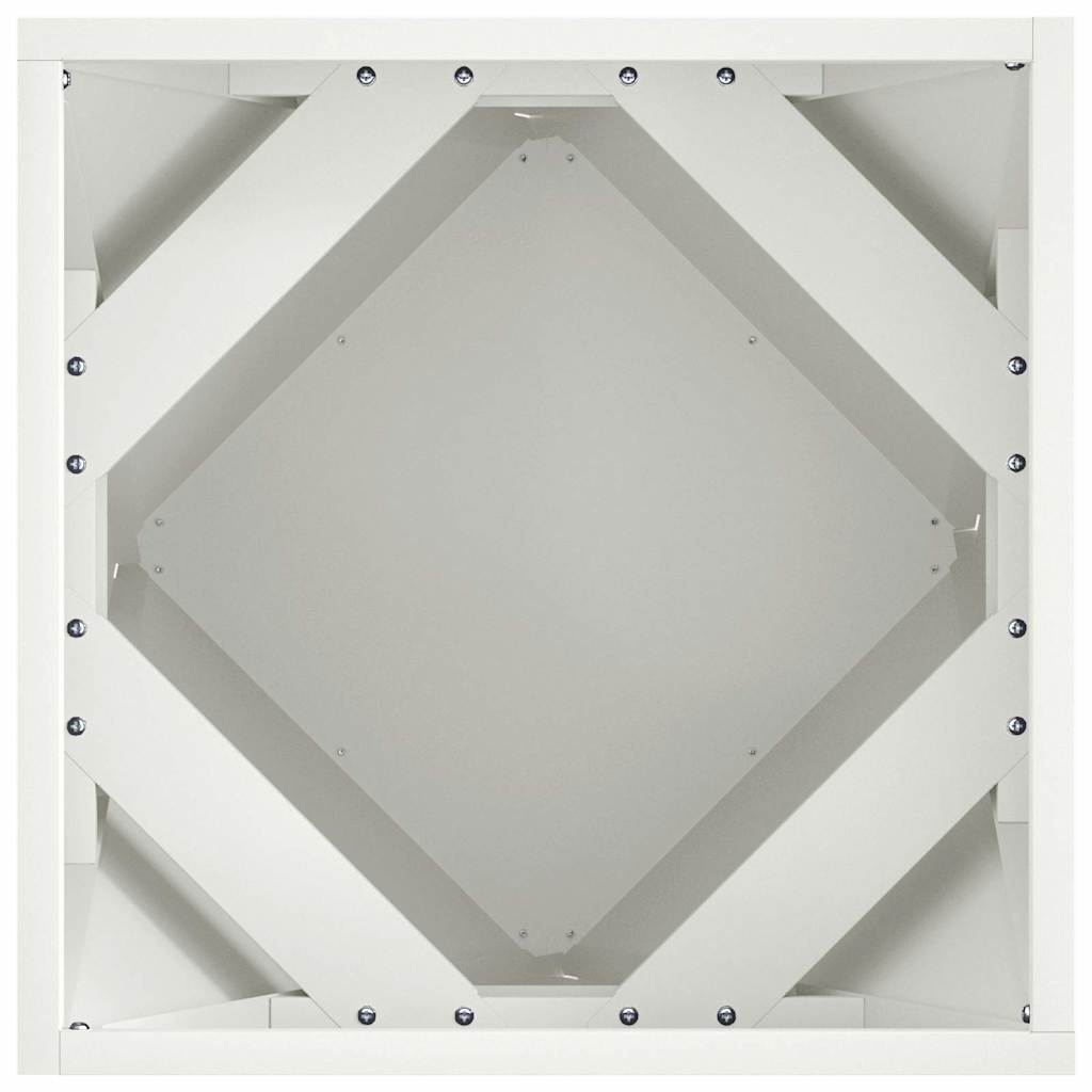 Planter 2 pcs White 40 x 40 x 40 cm Steel
