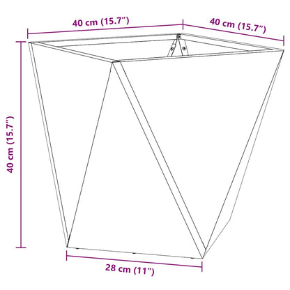 Planter Anthracite 40 x 40 x 40 cm Steel