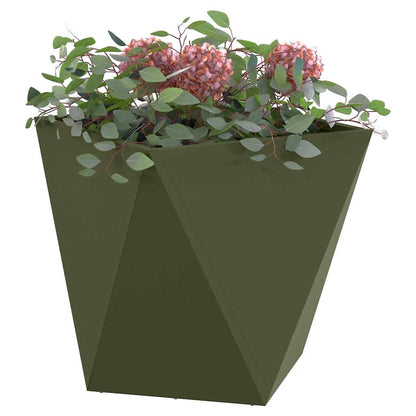 Planter Olive Green 40 x 40 x 40 cm Steel
