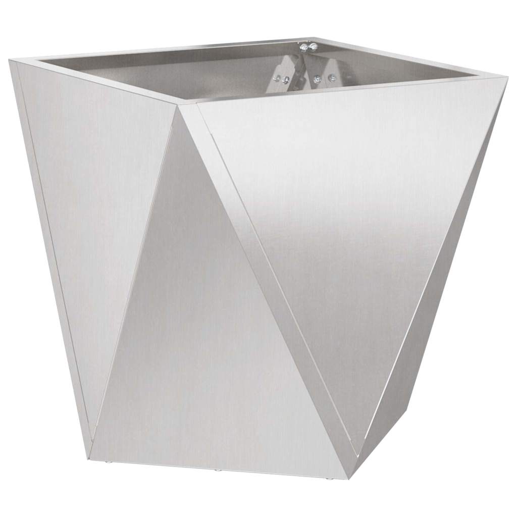 Planter Silver 40 x 40 x 40 cm Stainless Steel