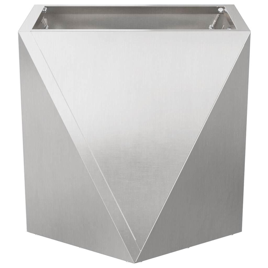 Planter Silver 40 x 40 x 40 cm Stainless Steel
