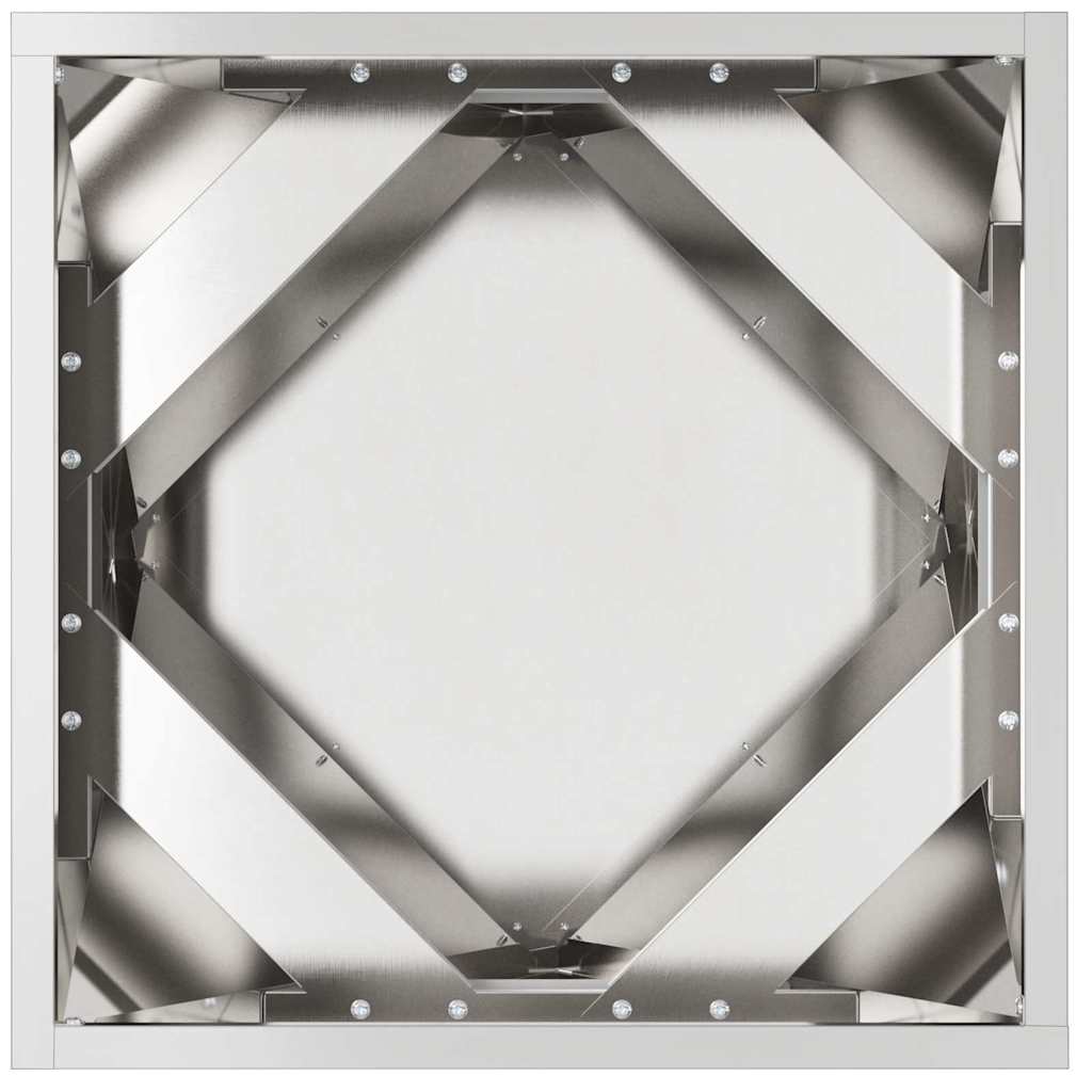 Planter 2 pcs Silver 40 x 40 x 40 cm Stainless Steel