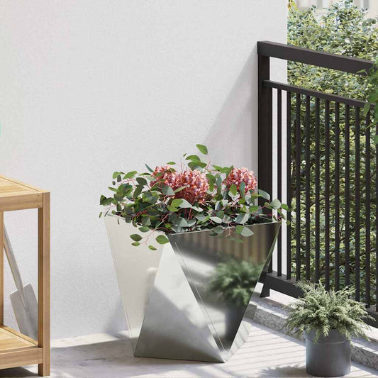 Planter Silver 40 x 40 x 40 cm Galvanised Steel