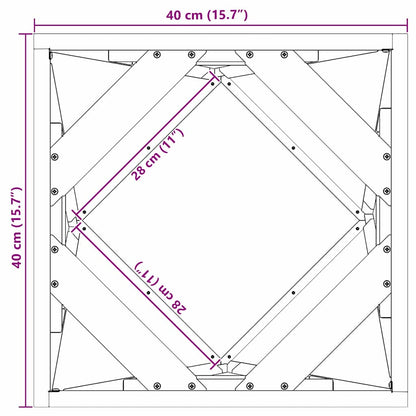 Planter Silver 40 x 40 x 40 cm Galvanised Steel