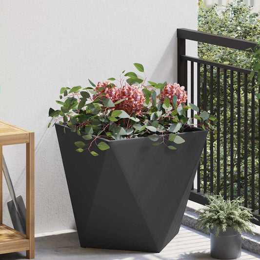 Planter Black 50 x 50 x 50 cm Steel