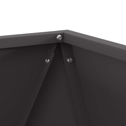 Planter 2 pcs Black 50 x 50 x 50 cm Steel