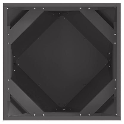 Planter 2 pcs Black 50 x 50 x 50 cm Steel
