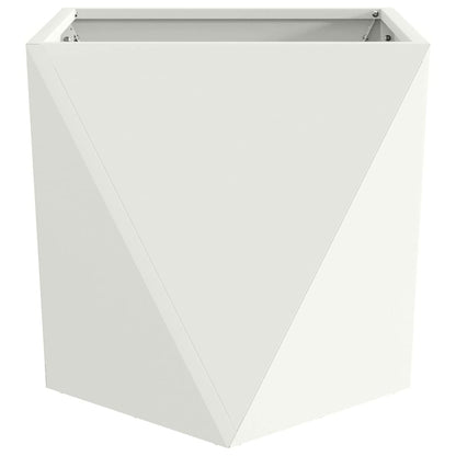 Planter White 50 x 50 x 50 cm Steel