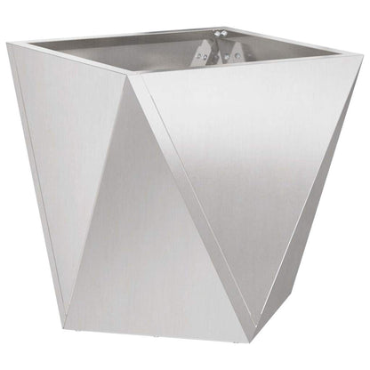 Planter Silver 50 x 50 x 50 cm Stainless Steel