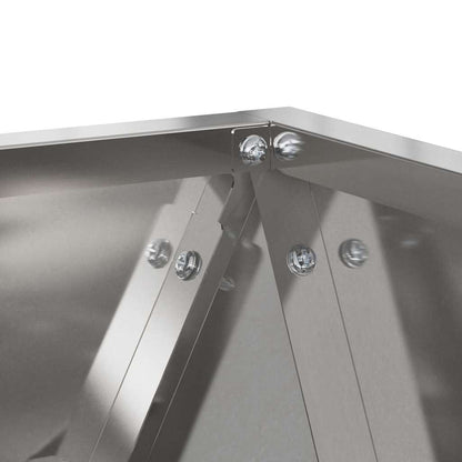 Planter 2 pcs Silver 50 x 50 x 50 cm Stainless Steel