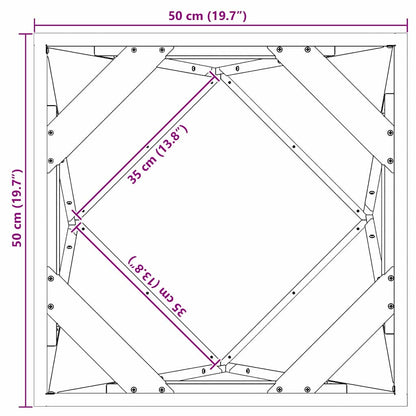 Planter Silver 50 x 50 x 50 cm Galvanised Steel