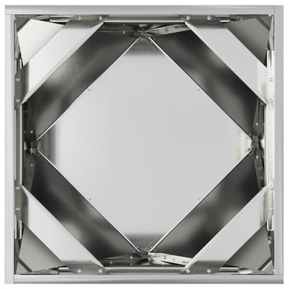 Planter 2 pcs Silver 50 x 50 x 50 cm Galvanised Steel