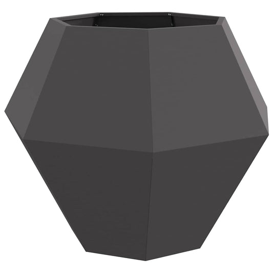 Planter Black 100 x 100 x 80 cm Steel