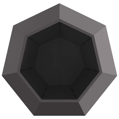 Planter 2 pcs Black 100 x 100 x 80 cm Steel