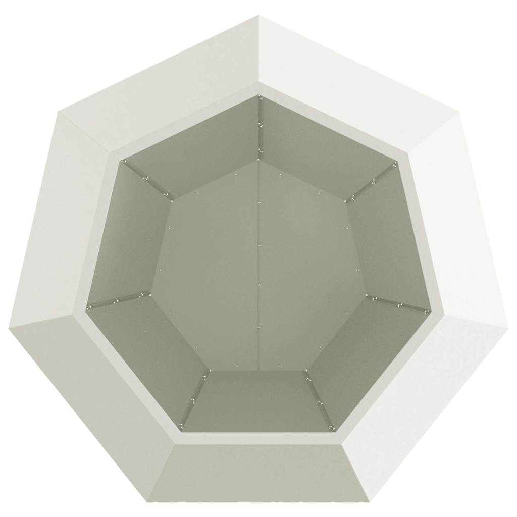 Planter 2 pcs White 100 x 100 x 80 cm Steel