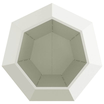 Planter 2 pcs White 100 x 100 x 80 cm Steel