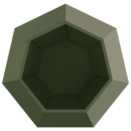Planter Olive Green 100 x 100 x 80 cm Steel