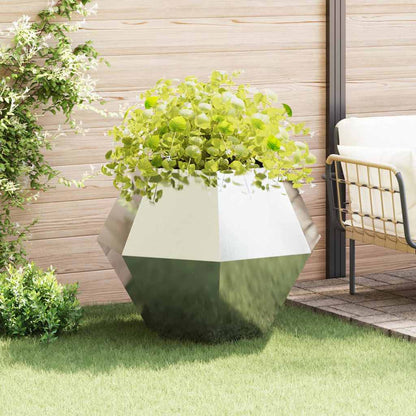 Planter Silver 100 x 100 x 80 cm Stainless Steel