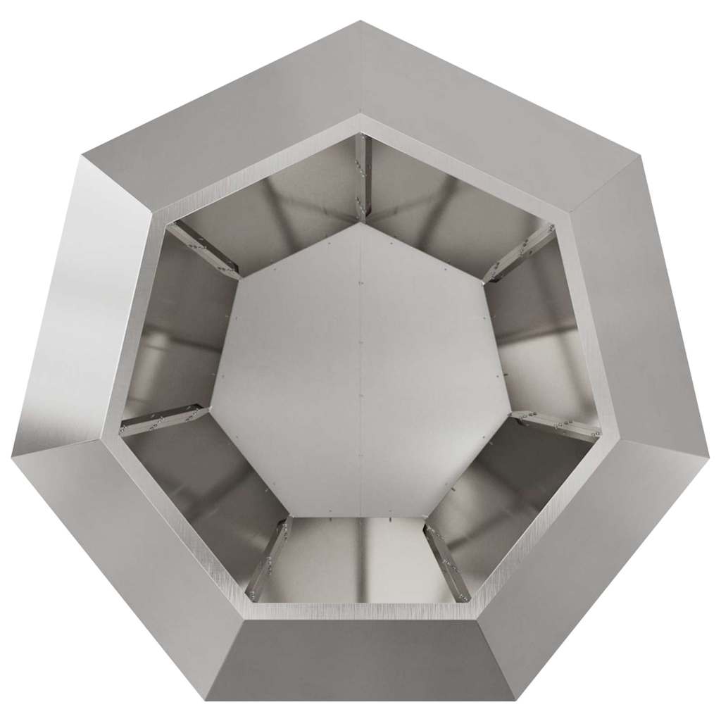 Planter 2 pcs Silver 100 x 100 x 80 cm Stainless Steel