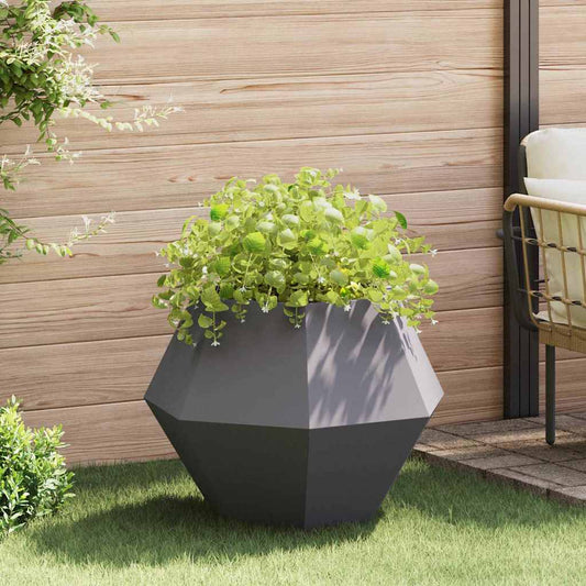 Planter Black 75 x 75 x 60 cm Steel