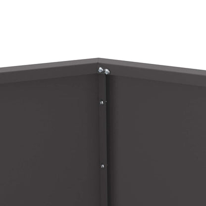 Planter 2 pcs Black 75 x 75 x 60 cm Steel