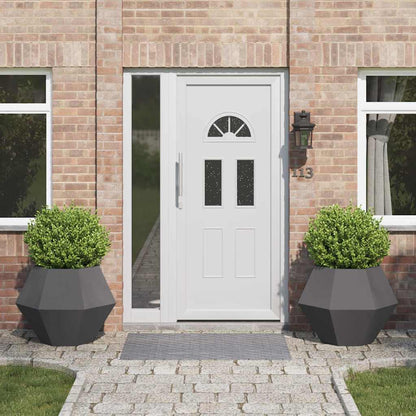 Planter 2 pcs Black 75 x 75 x 60 cm Steel