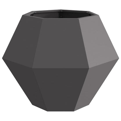 Planter 2 pcs Black 75 x 75 x 60 cm Steel