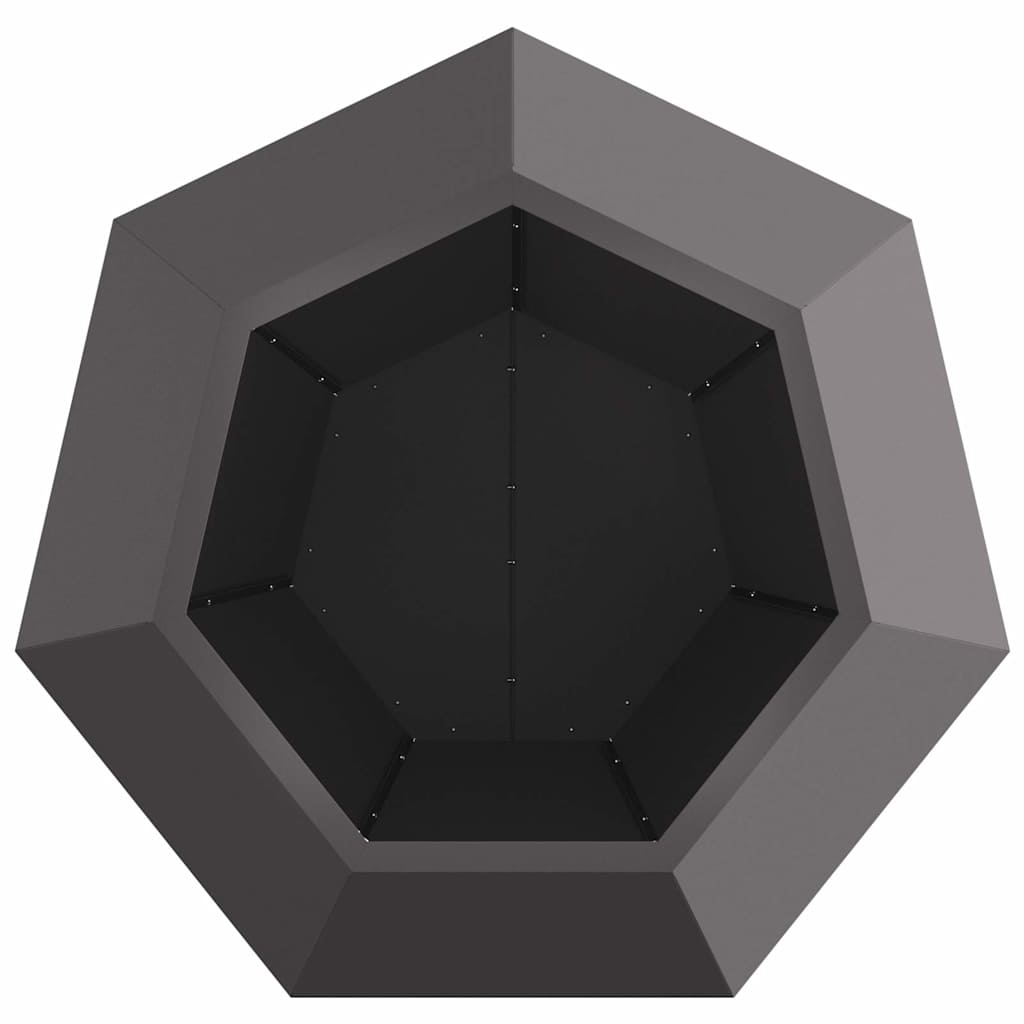 Planter 2 pcs Black 75 x 75 x 60 cm Steel