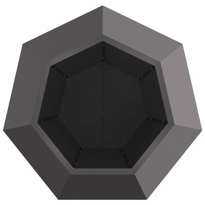 Planter 2 pcs Black 75 x 75 x 60 cm Steel