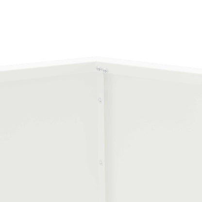 Planter White 75 x 75 x 60 cm Steel
