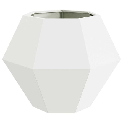 Planter White 75 x 75 x 60 cm Steel