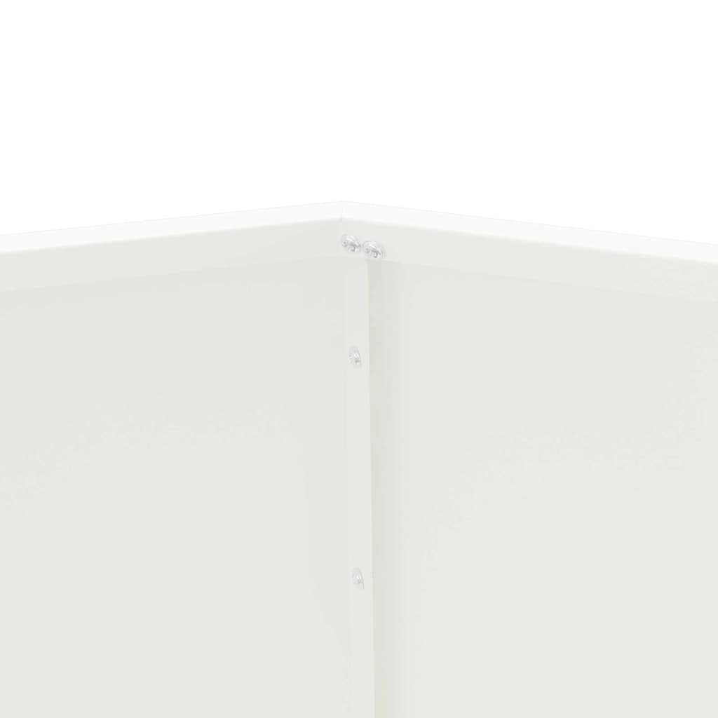 Planter 2 pcs White 75 x 75 x 60 cm Steel