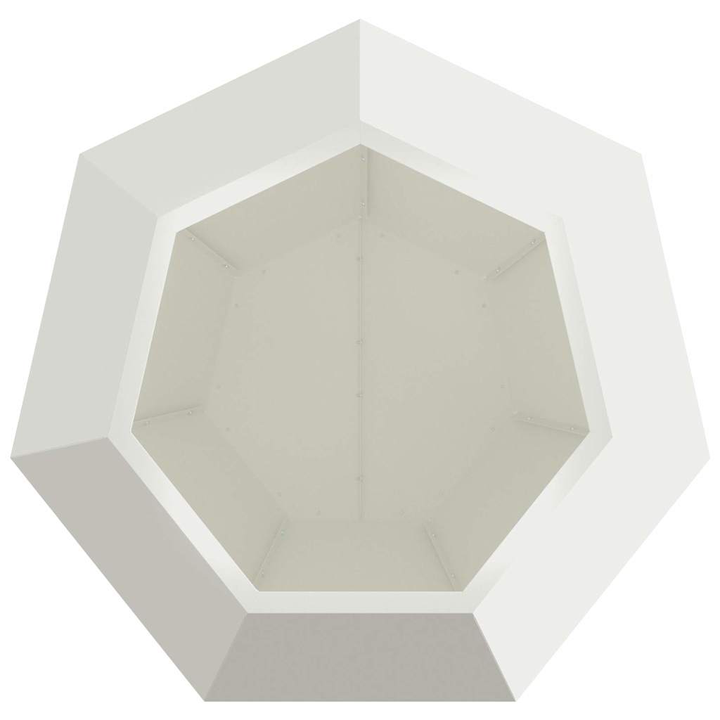 Planter 2 pcs White 75 x 75 x 60 cm Steel