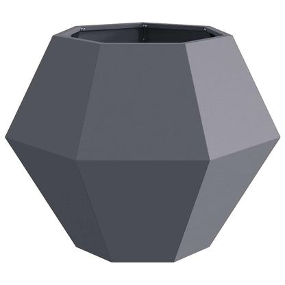 Planter 2 pcs Anthracite 75 x 75 x 60 cm Steel