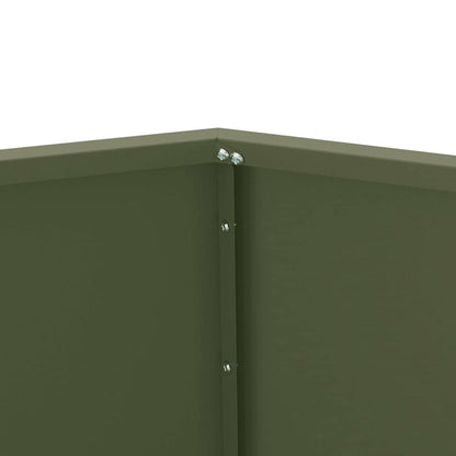 Planter Olive Green 75 x 75 x 60 cm Steel