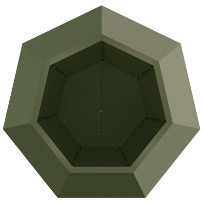 Planter 2 pcs Olive Green 75 x 75 x 60 cm Steel