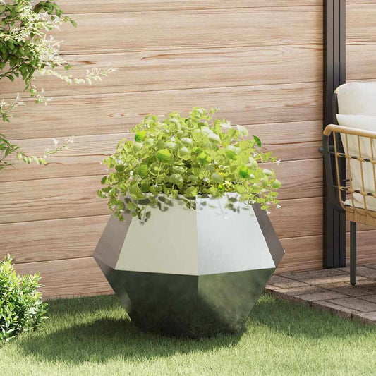 Planter Silver 75 x 75 x 60 cm Galvanised Steel