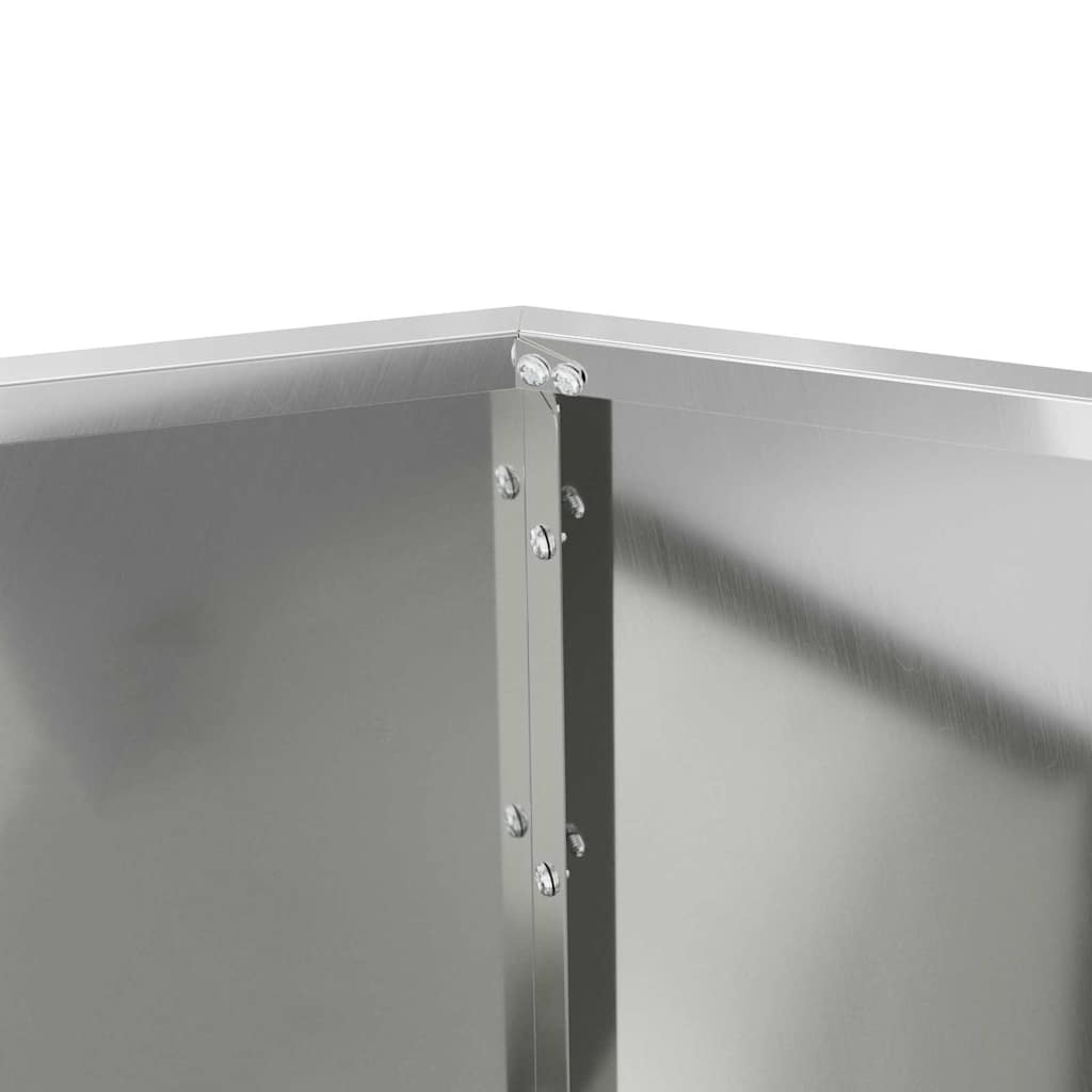 Planter 2 pcs Silver 75 x 75 x 60 cm Galvanised Steel