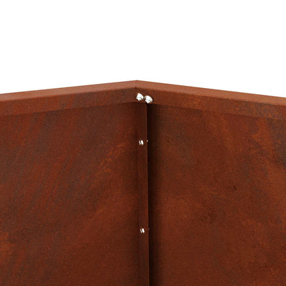 Planter 2 pcs Rusty 75 x 75 x 60 cm Weathering Steel