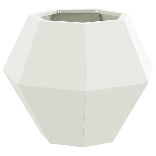 Planter White 50 x 50 x 40 cm Steel