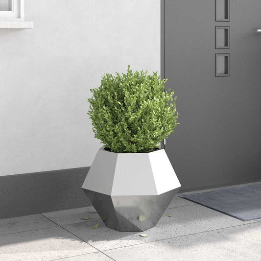 Planter Silver 50 x 50 x 40 cm Galvanised Steel