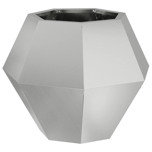 Planter Silver 50 x 50 x 40 cm Galvanised Steel