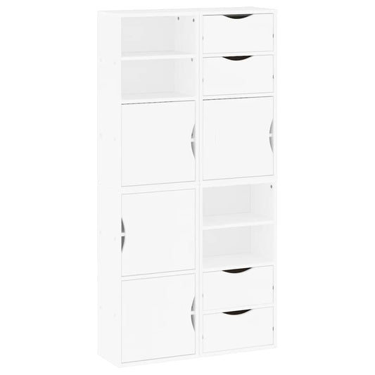 Side Cabinets 4 pcs "ODDA" White 40x24x79 cm Solid Wood Pine