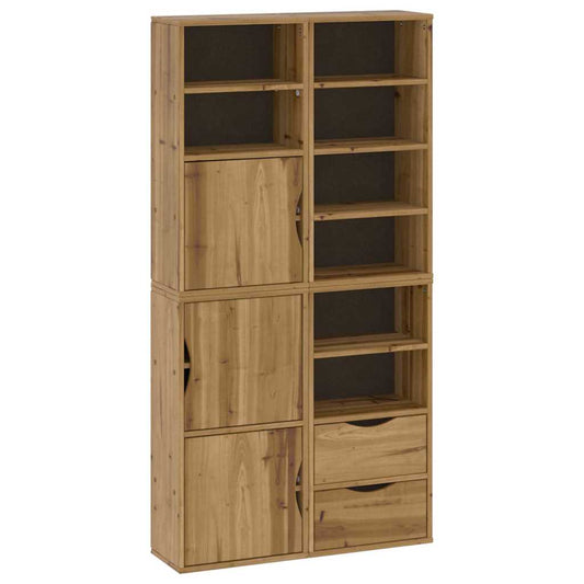 Side Cabinets 4 pcs "ODDA" 40x24x79 cm Solid Wood Pine