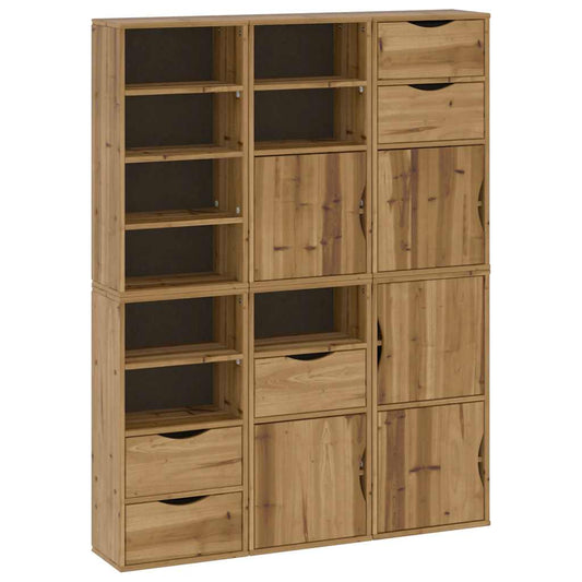 Side Cabinets 6 pcs "ODDA" 40x24x79 cm Solid Wood Pine